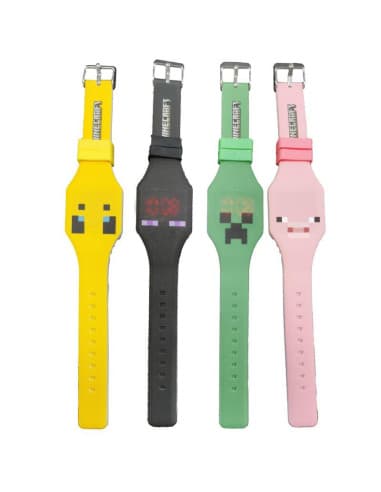 Reloj digital DE silicona - caras minecraft