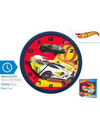 Reloj DE pared hotwheels (6x1)