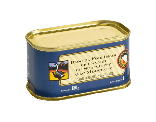 Bloque de Foie Gras de Pato del Suroeste con trozos lata130g