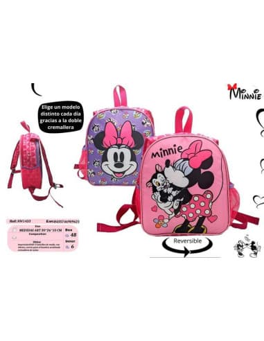 Mochila reversible minnie mouse 30X26X10 CM