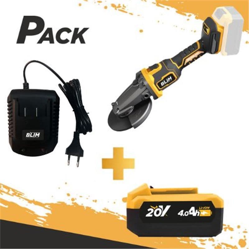 Radial Serie Pro 115/125mm S/Carbon + Bateria 20v 4ah + Cargador de Batería