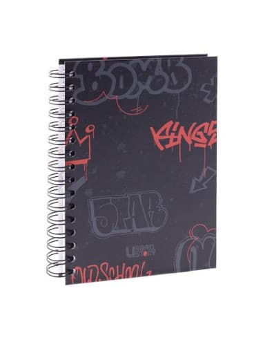 Cuaderno A5 - grafiti negro