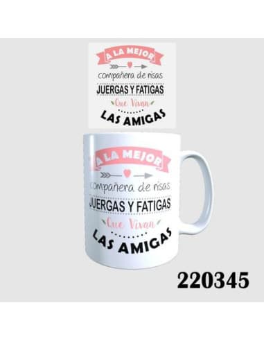 Taza frase A LA mejor compañera DE risas