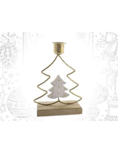 Posavelas metal arbol dorado