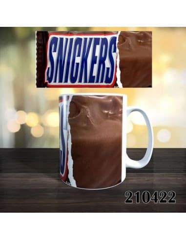 Taza frase choco snickers