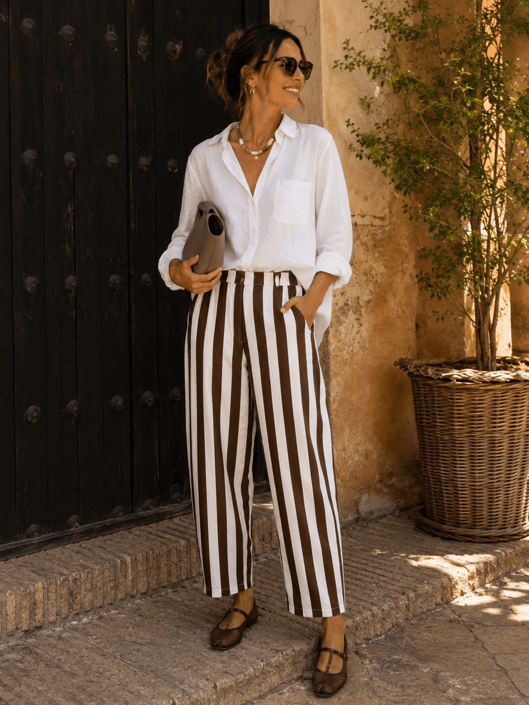 Pantalón Balloon Rayas