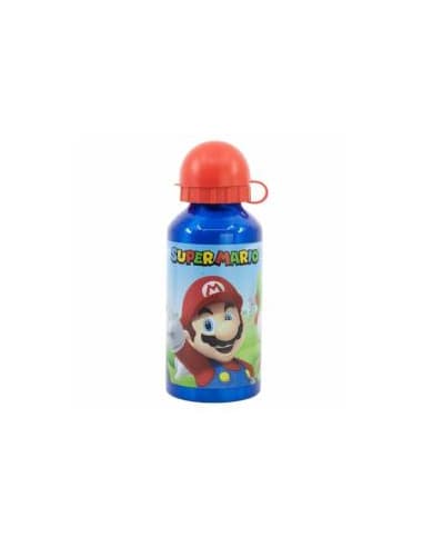 Stor botella aluminio pequeña 400 ML super mario