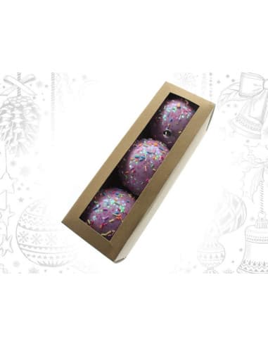 SET 3 bolas lila
