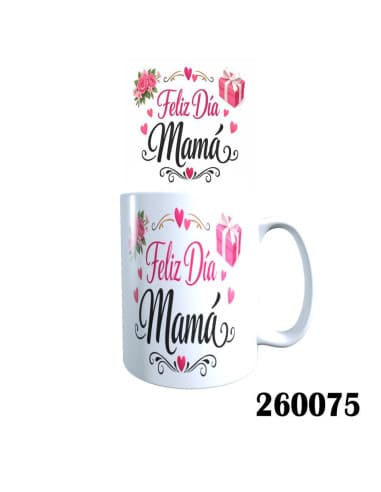 Taza frase feliz DIA mama flores regalo