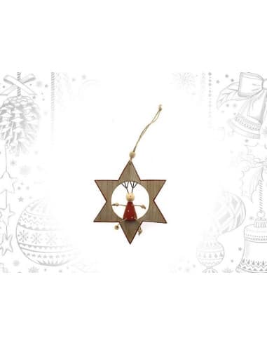 Colgante estrella c/reno rojo