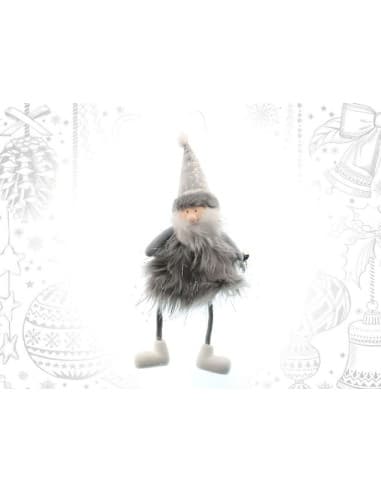 Colgante santa gris bola navidad