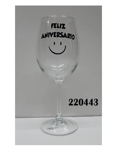 Copa frase feliz aniversario cara