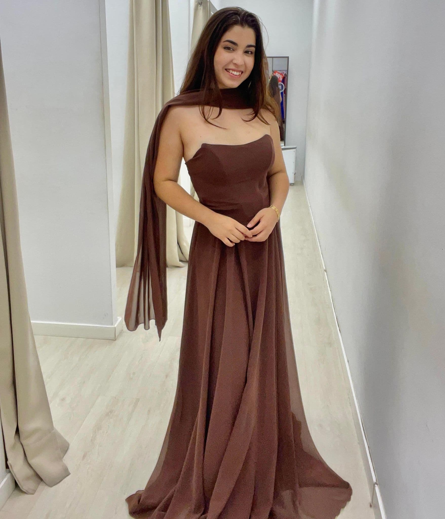 Vestido palabra honor corsé