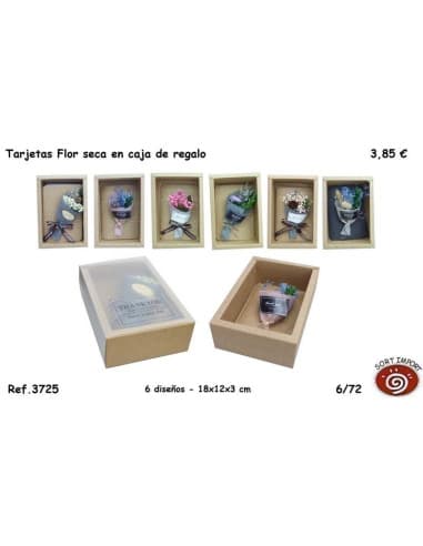 Tarjetas flores secas EN caja